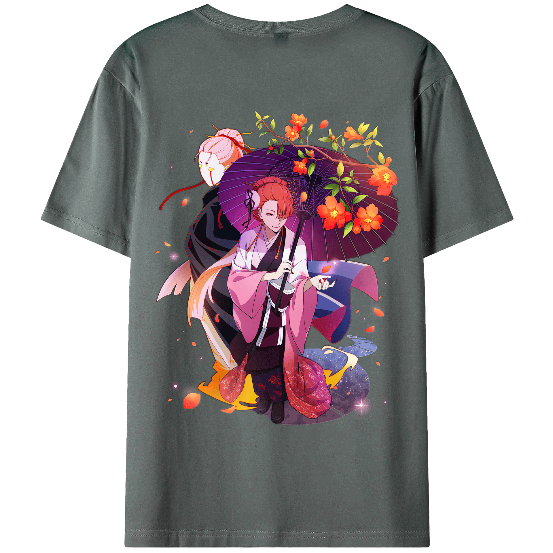 （画像用） 文豪ストレイドッグス Bungo Stray Dogs 綿100％ メンズ半袖Tシャツ（バックプリント） 通気性